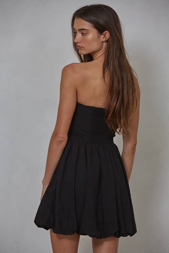 Black Bubble Mini Dress