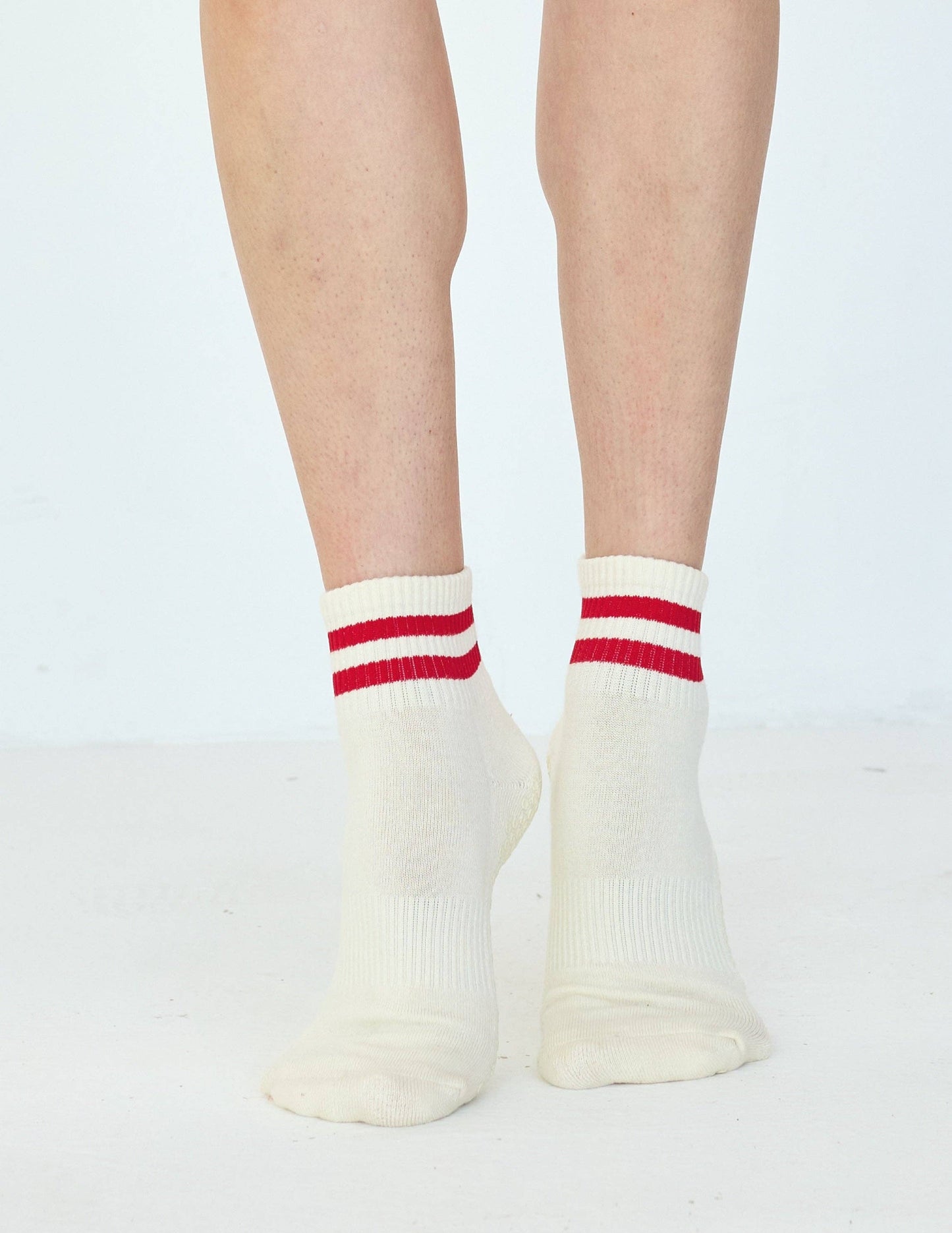 Boyfriend Grip Sock - Red & White