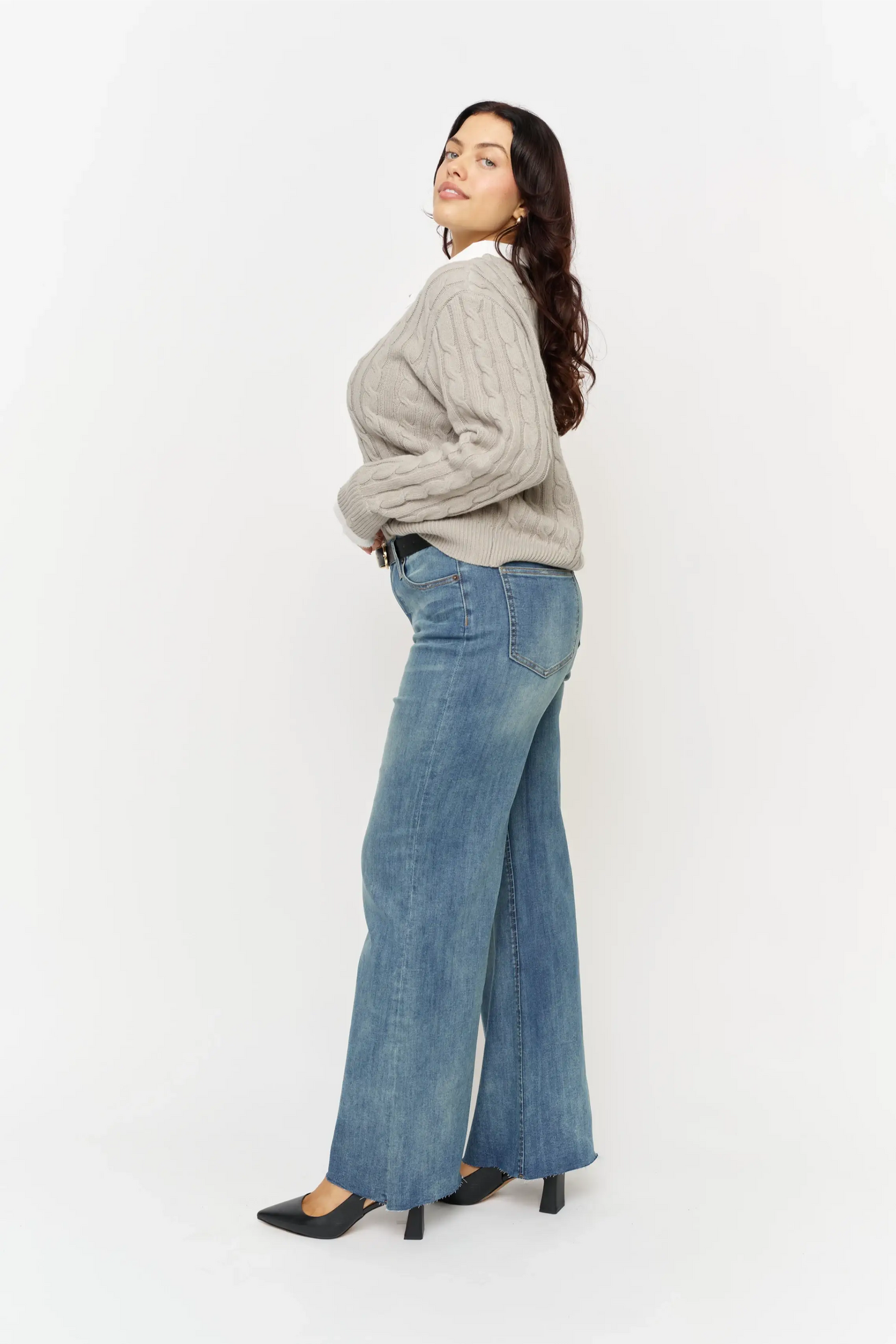 Crawford Mid Rise Wide Jean