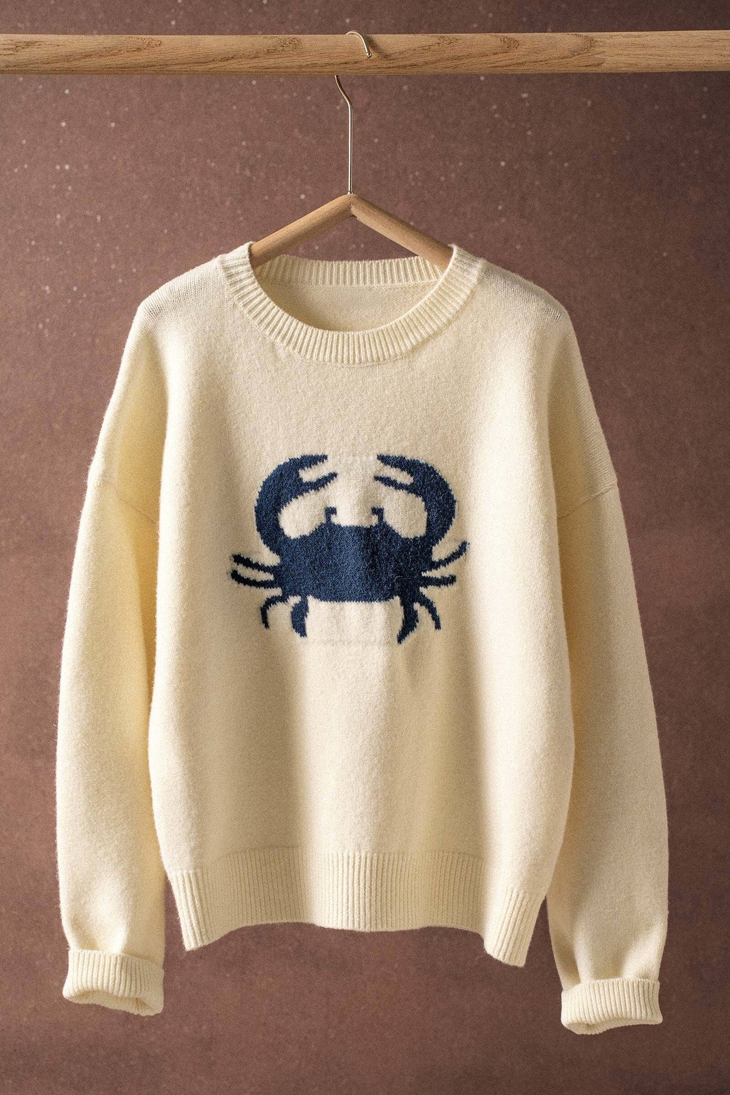Cream Crab Knit Sweater