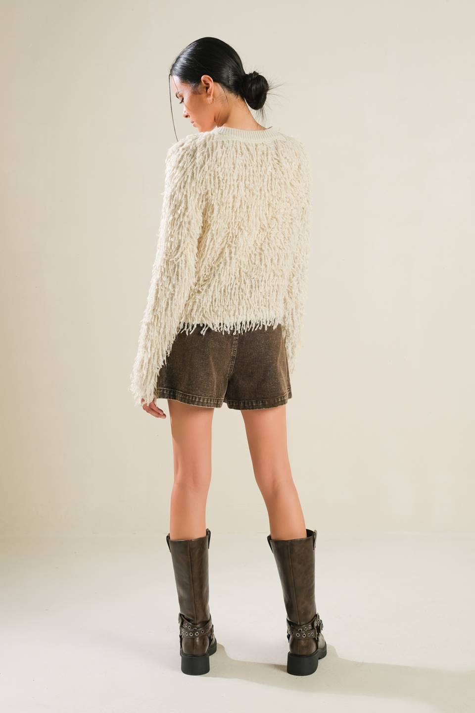 Textured Cream Sweater