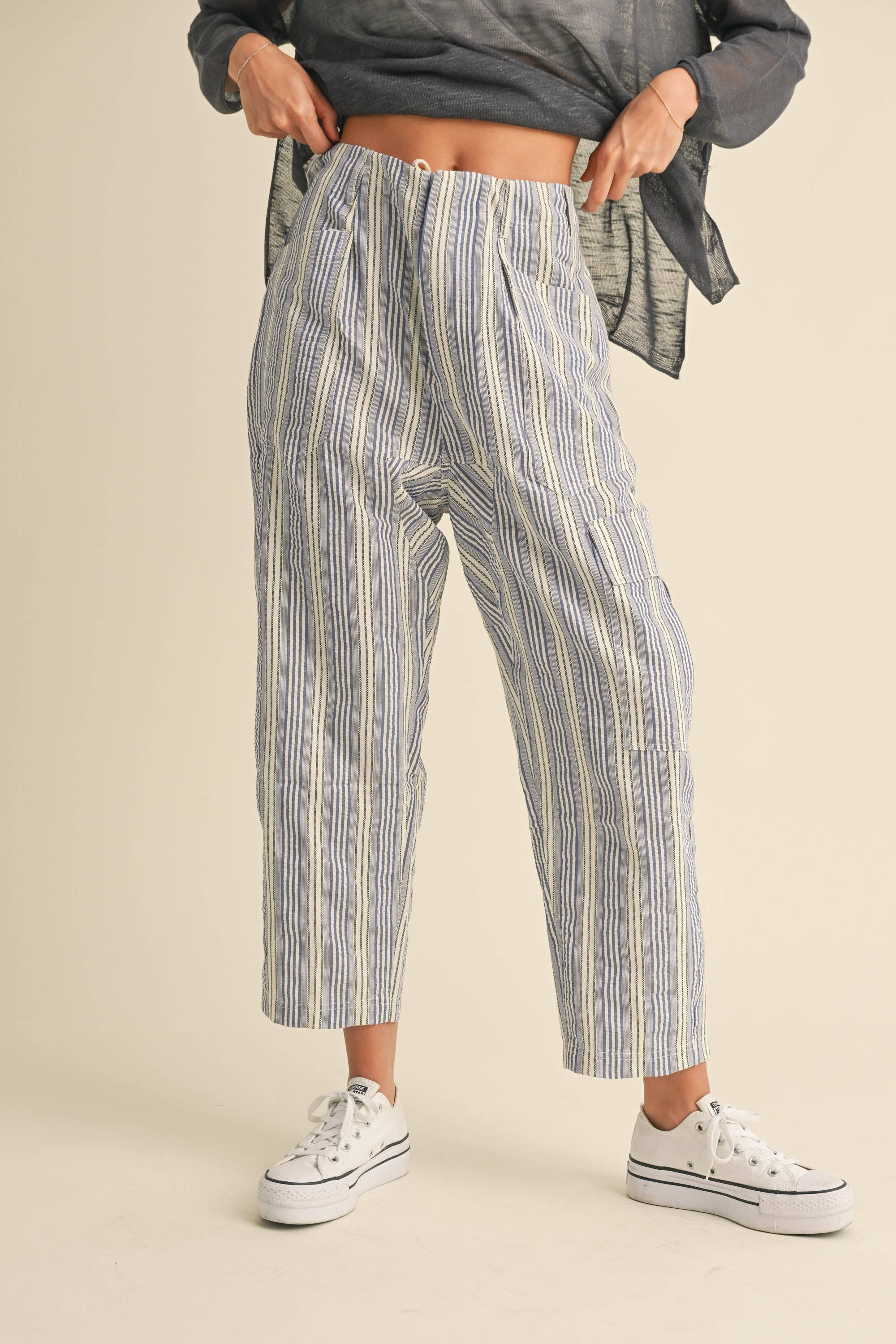 Blue Multi Relaxed Pants