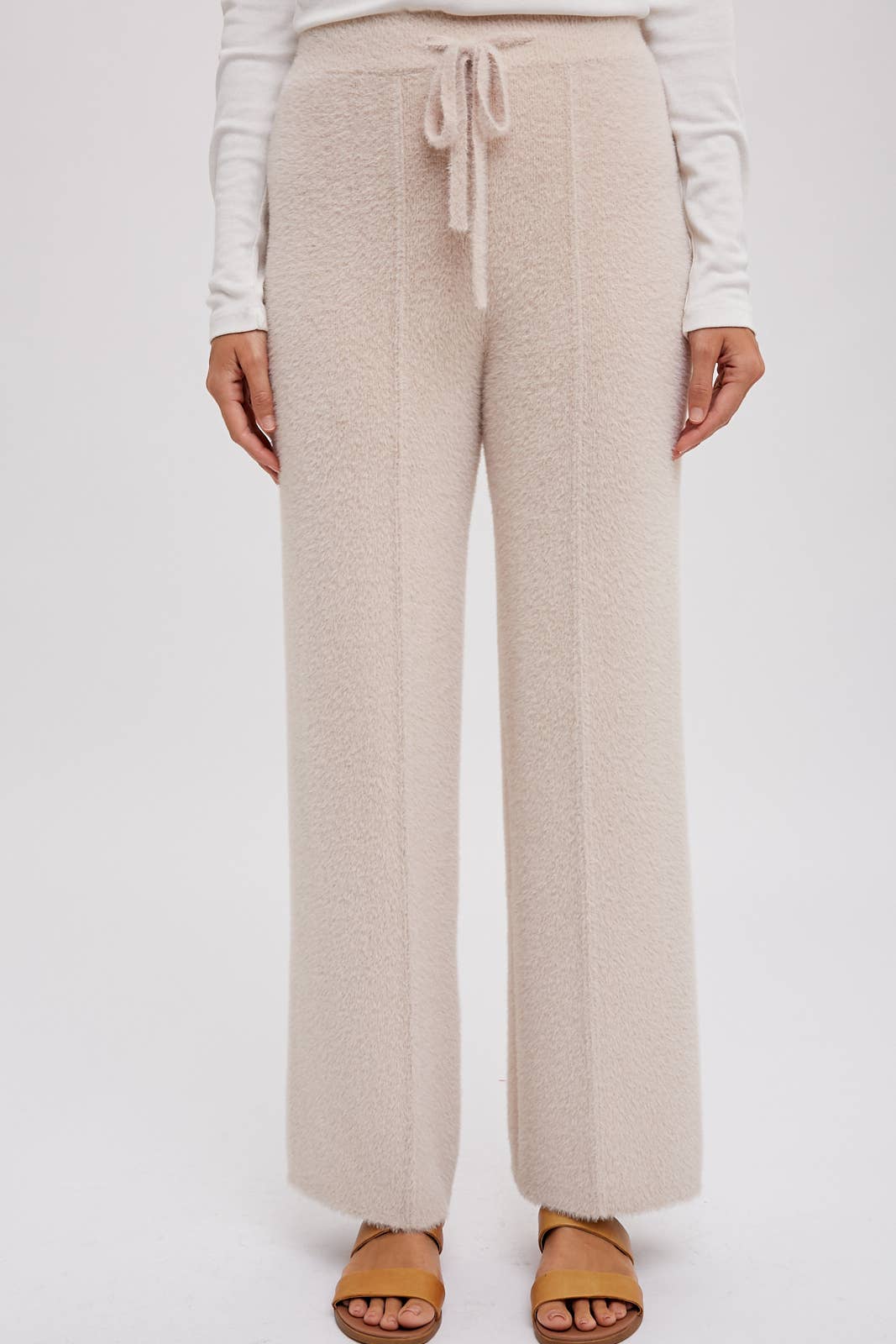 Fuzzy Knit Lounge Pants - Oatmeal