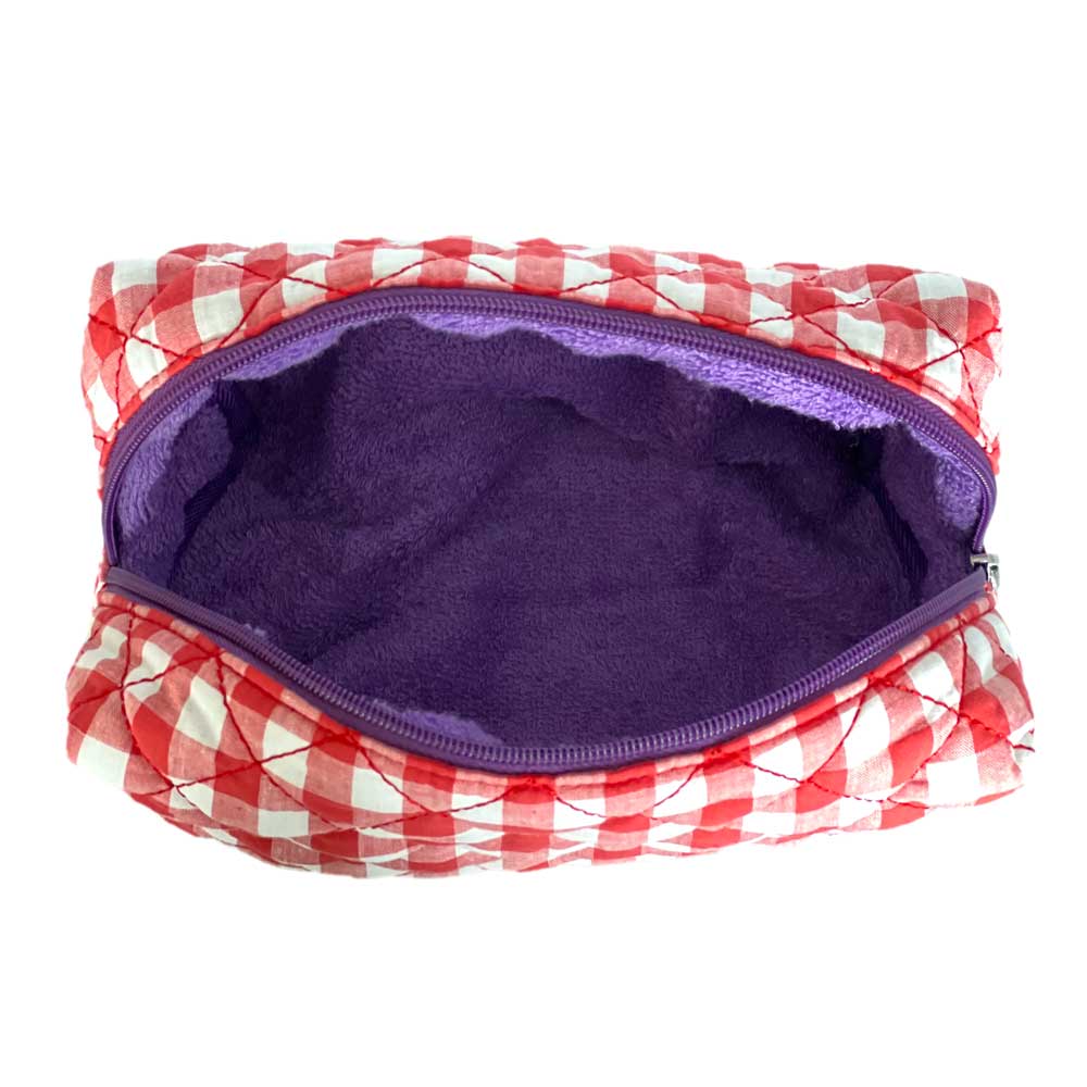 Kami Cosmetic Bag: Red/Amethyst