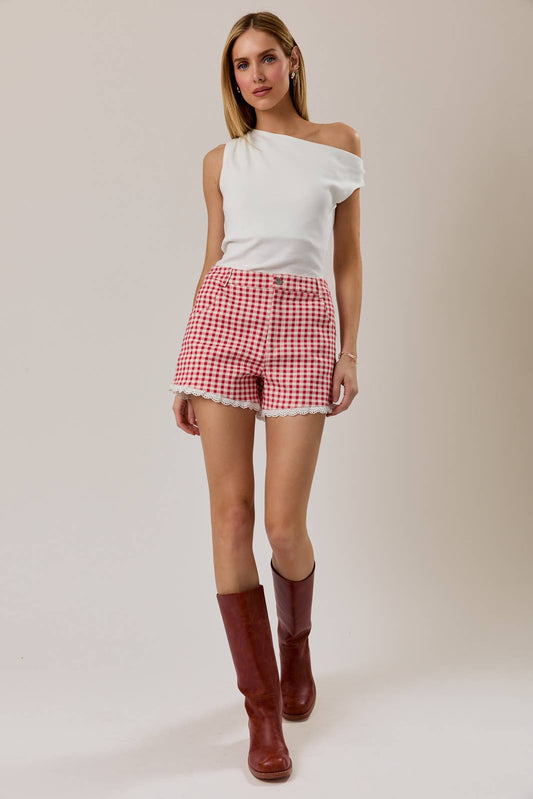 Red Gingham Shorts