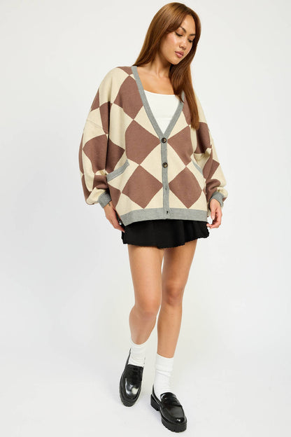 Mocha Oversized Cardigan