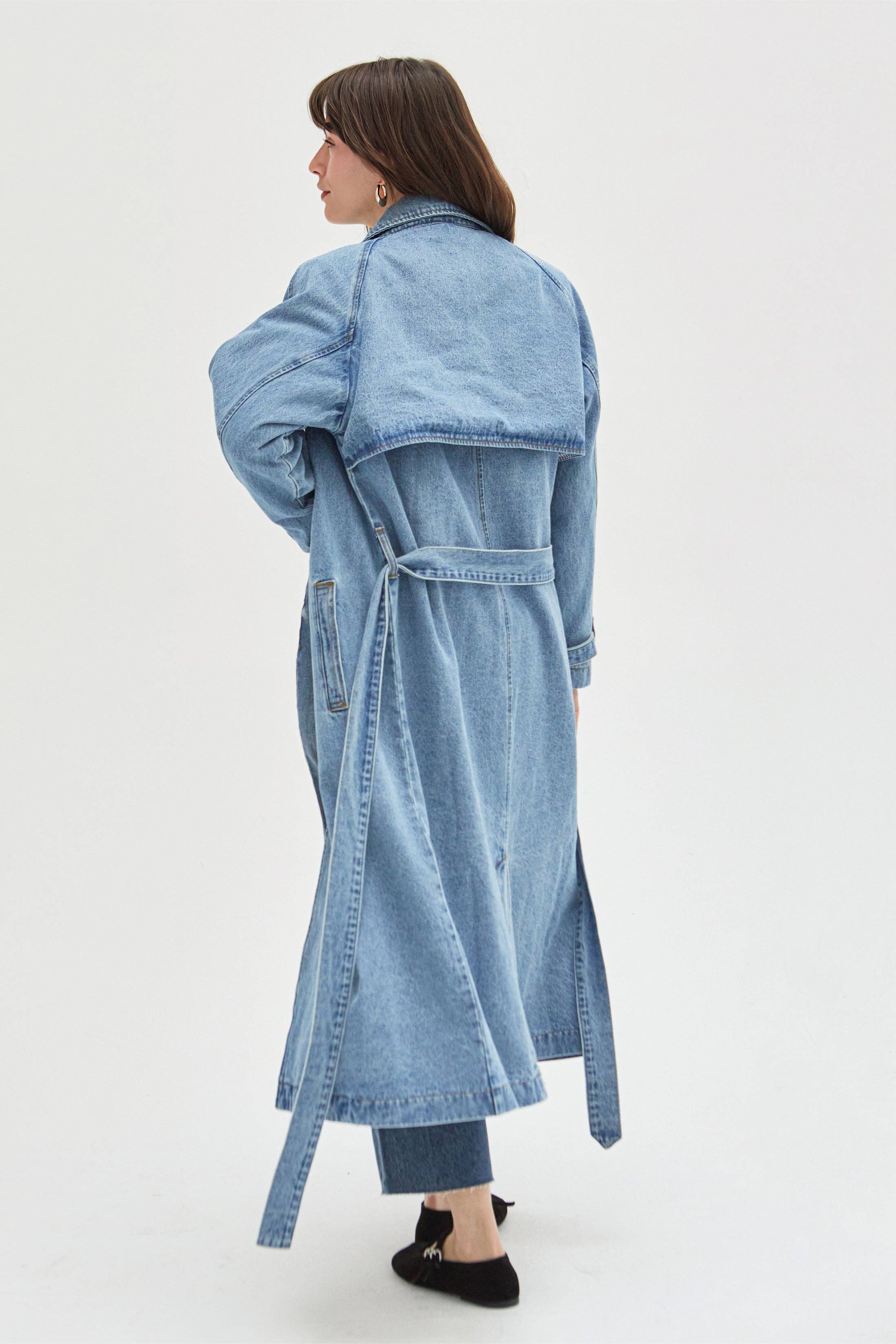 Ryland Denim Trench Coat – Allie May Boutique