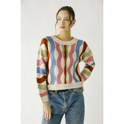 Multi Color Block Sweater