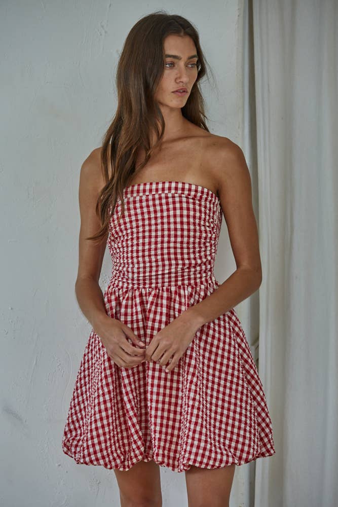Picnic Strapless Mini Dress