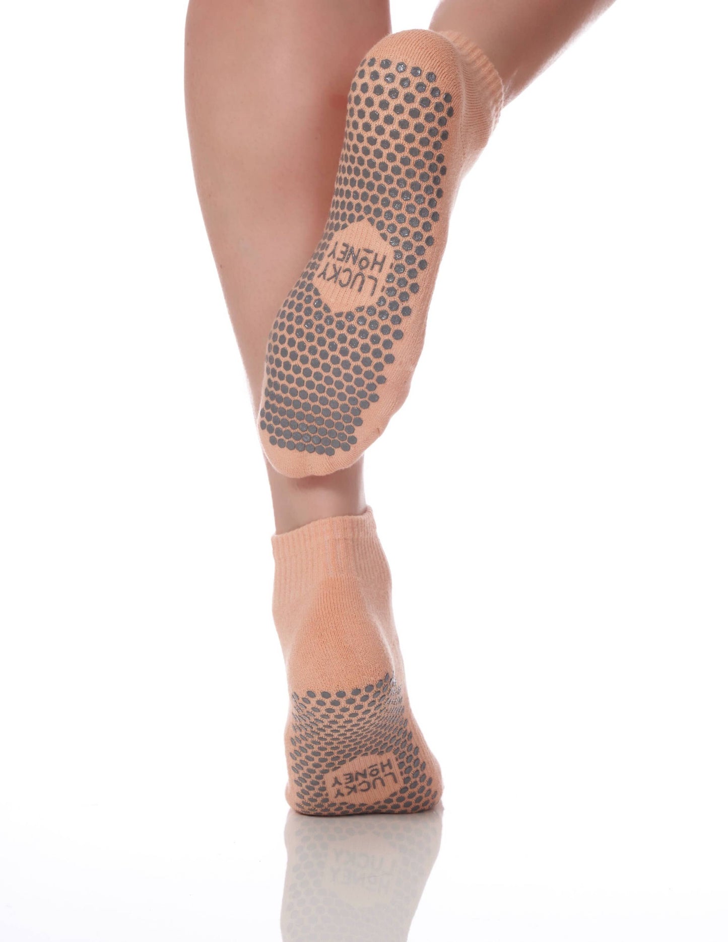 Harlow Grip Sock - Peach