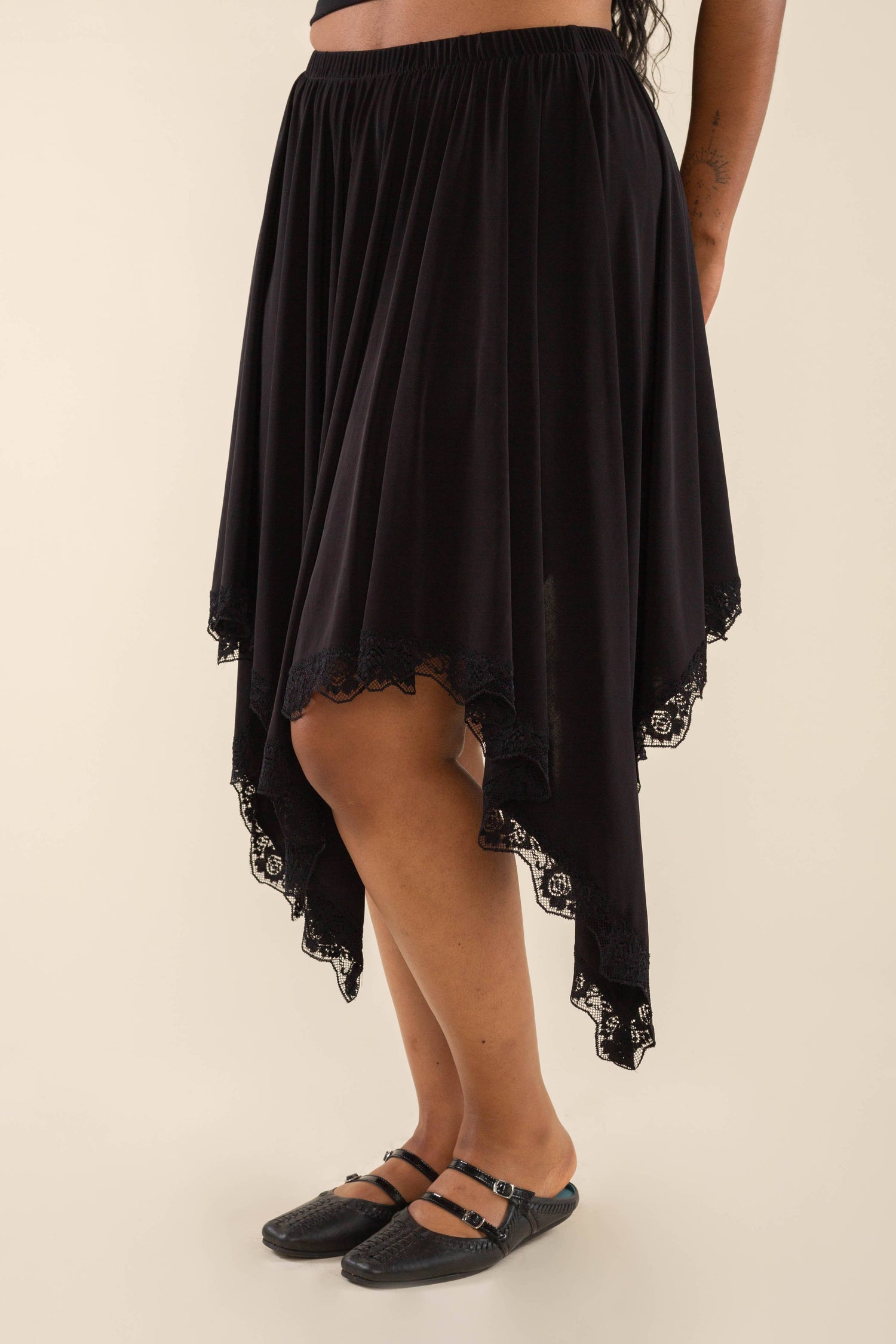 Aubrey Handkerchief Skirt - Black