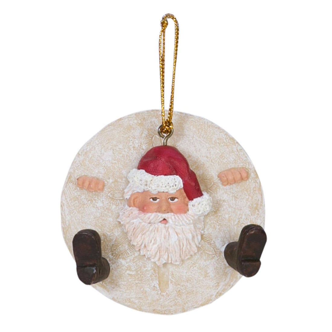 Sand Dollar Santa Ornament