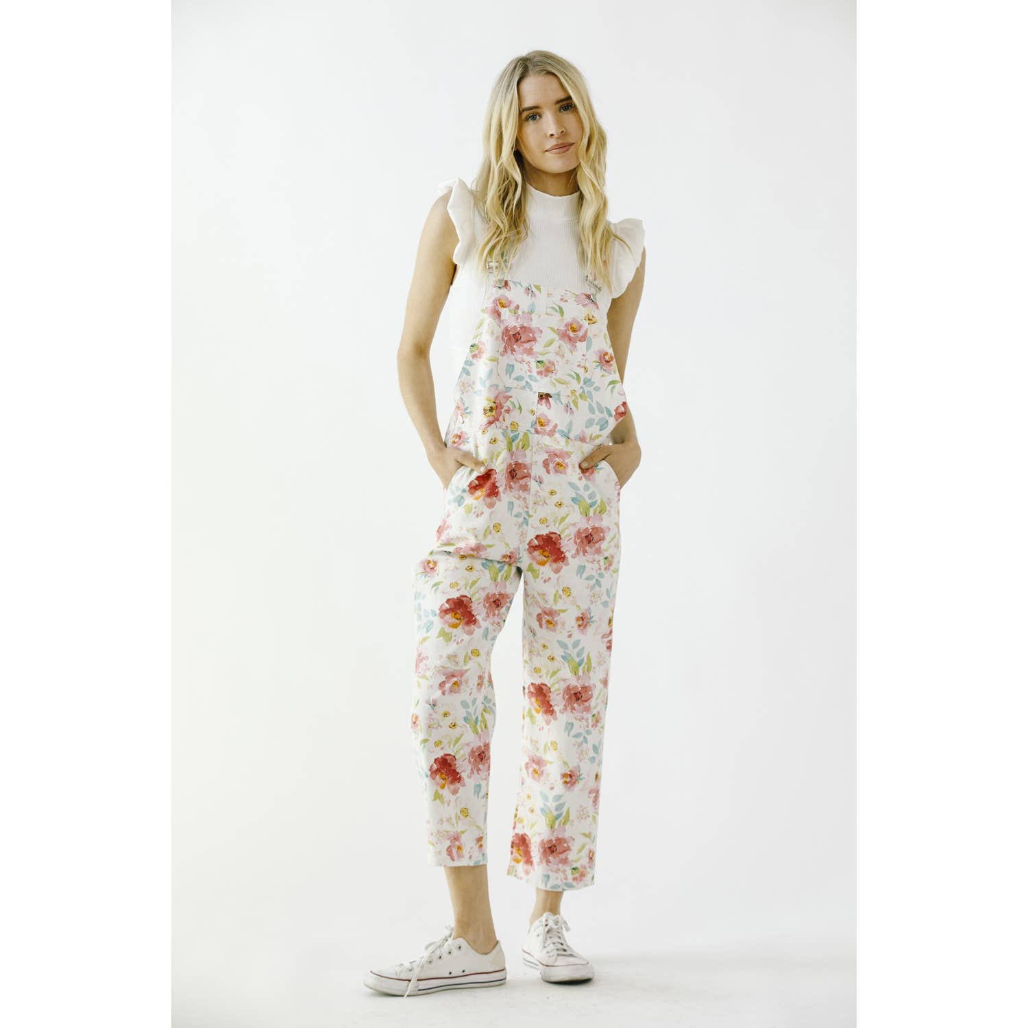 Taylor Floral Print Overalls