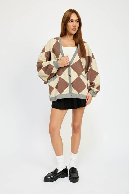 Mocha Oversized Cardigan