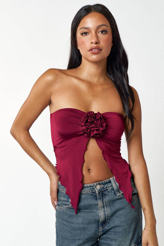 Rosette Flyaway Top