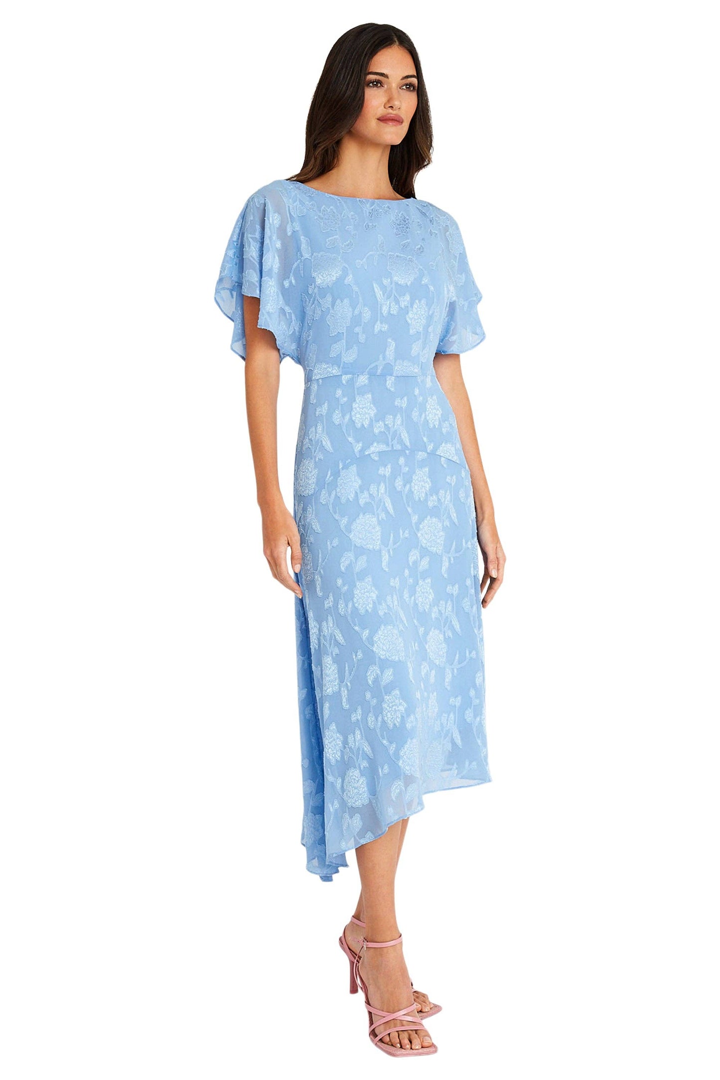 Flutter Sleeve Midi Dress