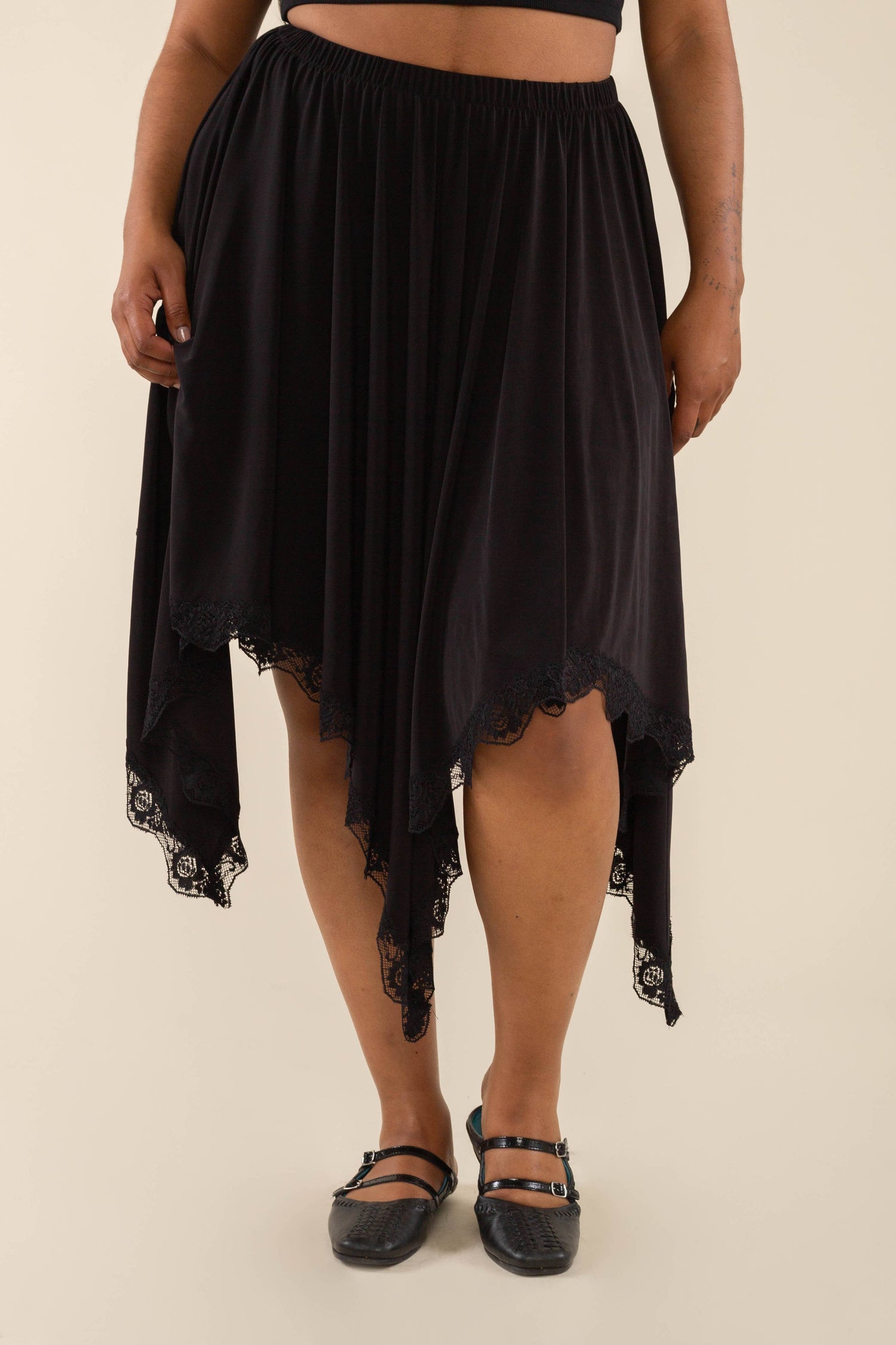 Aubrey Handkerchief Skirt - Black