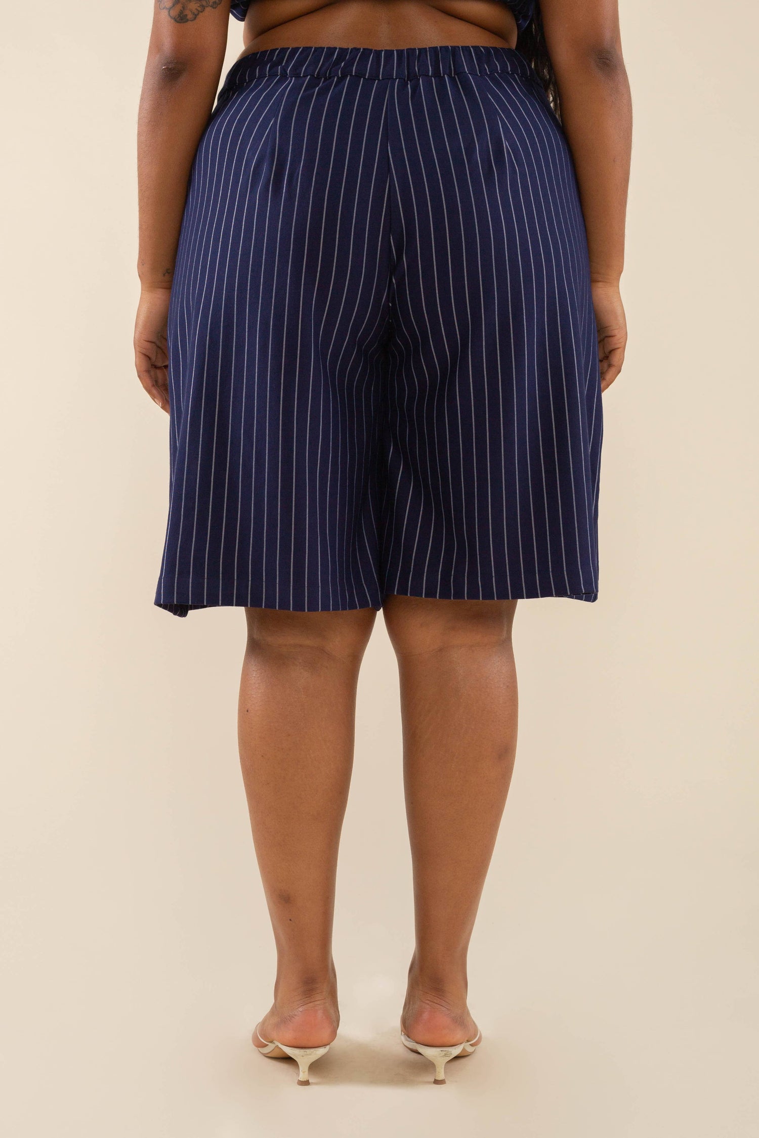 Noah Pinstripe Long Shorts