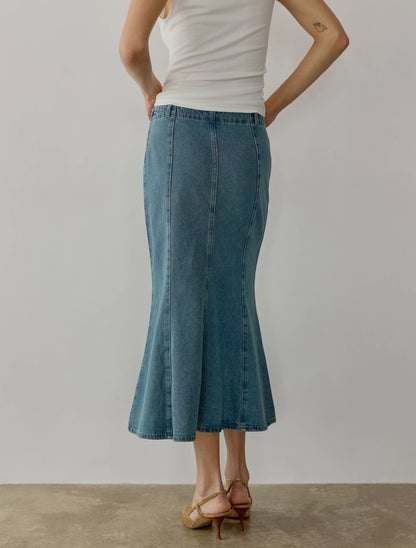 Aeris Mermaid Denim Skirt