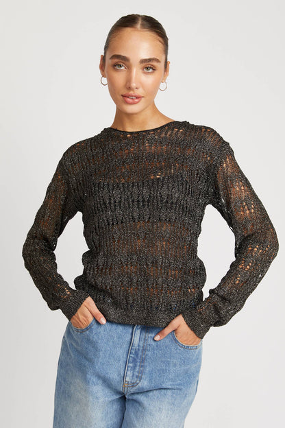 Glitter Yarn Crochet Top