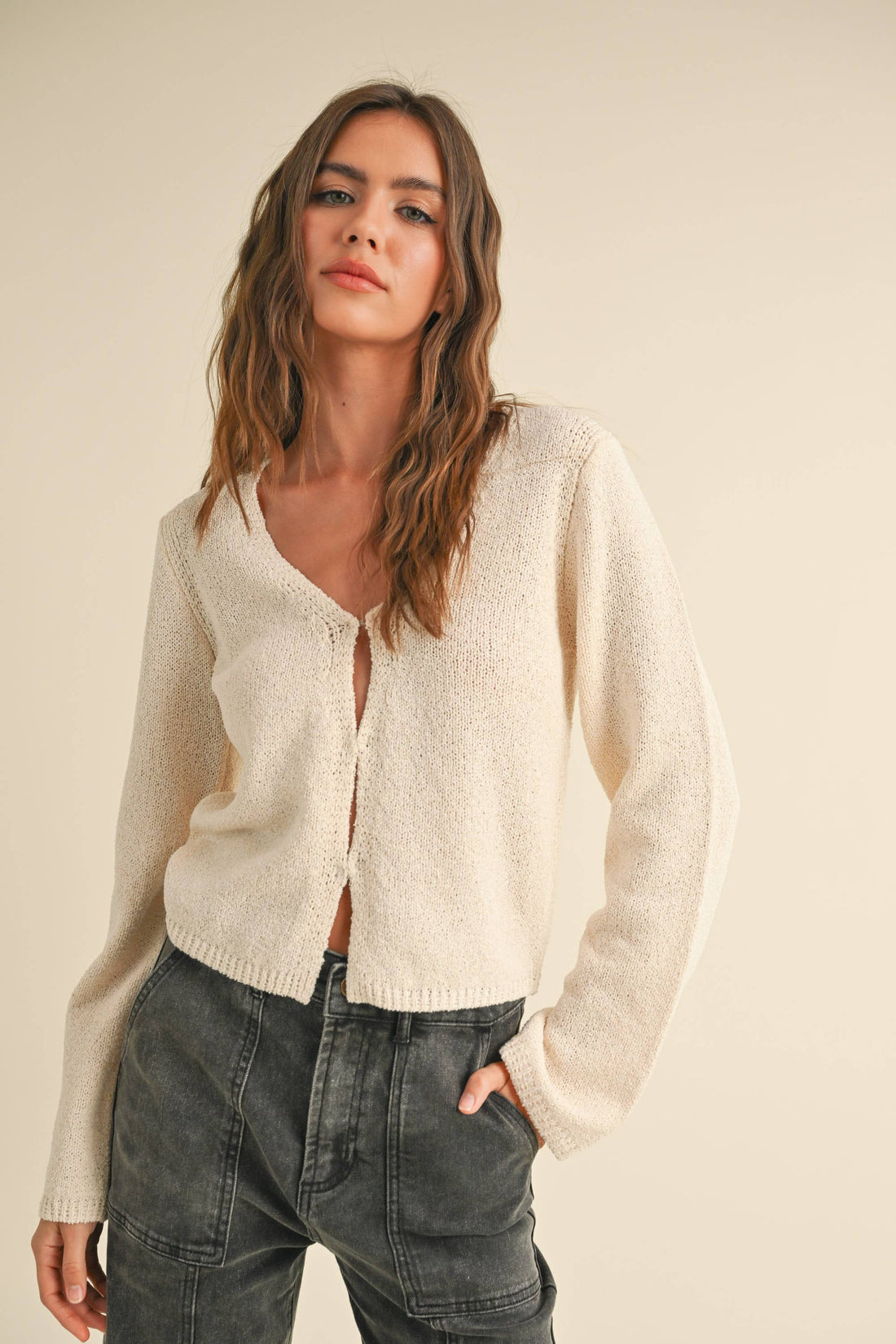 Ivory Light Weight Cardigan