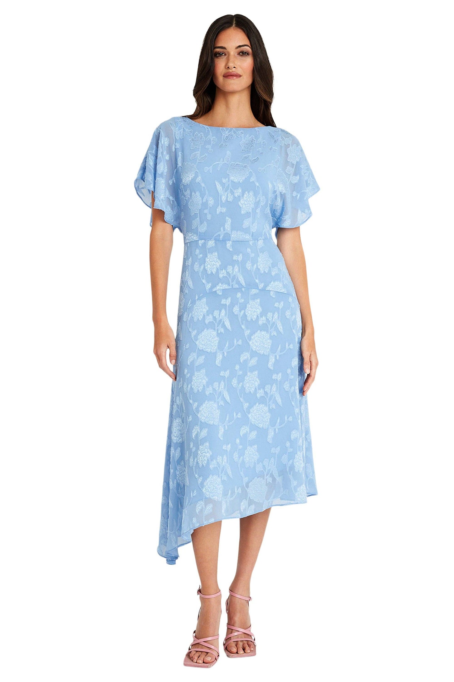 Flutter Sleeve Midi Dress
