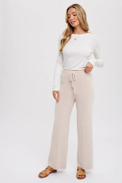 Fuzzy Knit Lounge Pants - Oatmeal