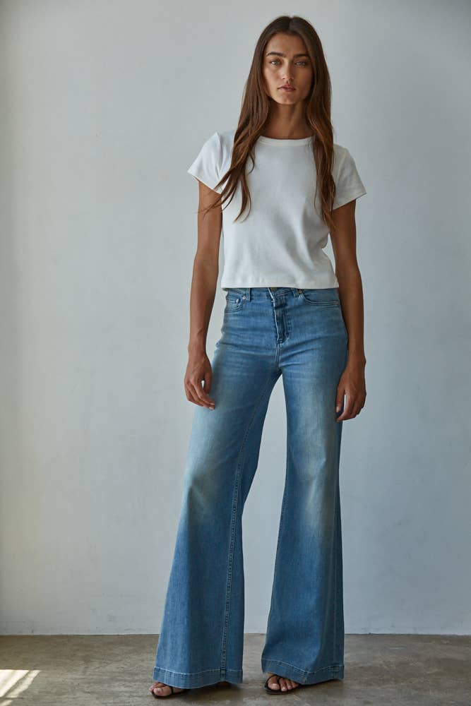 Round Neck Short Sleeve - White