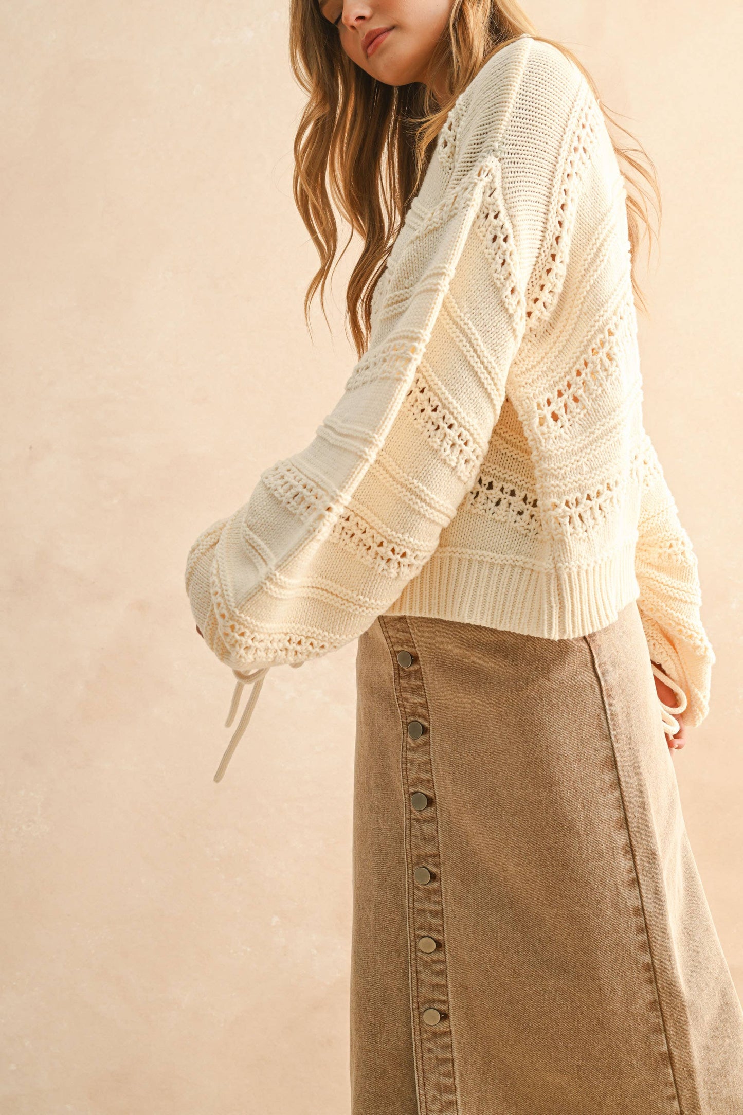 Long Sleeve Ruched Sweater
