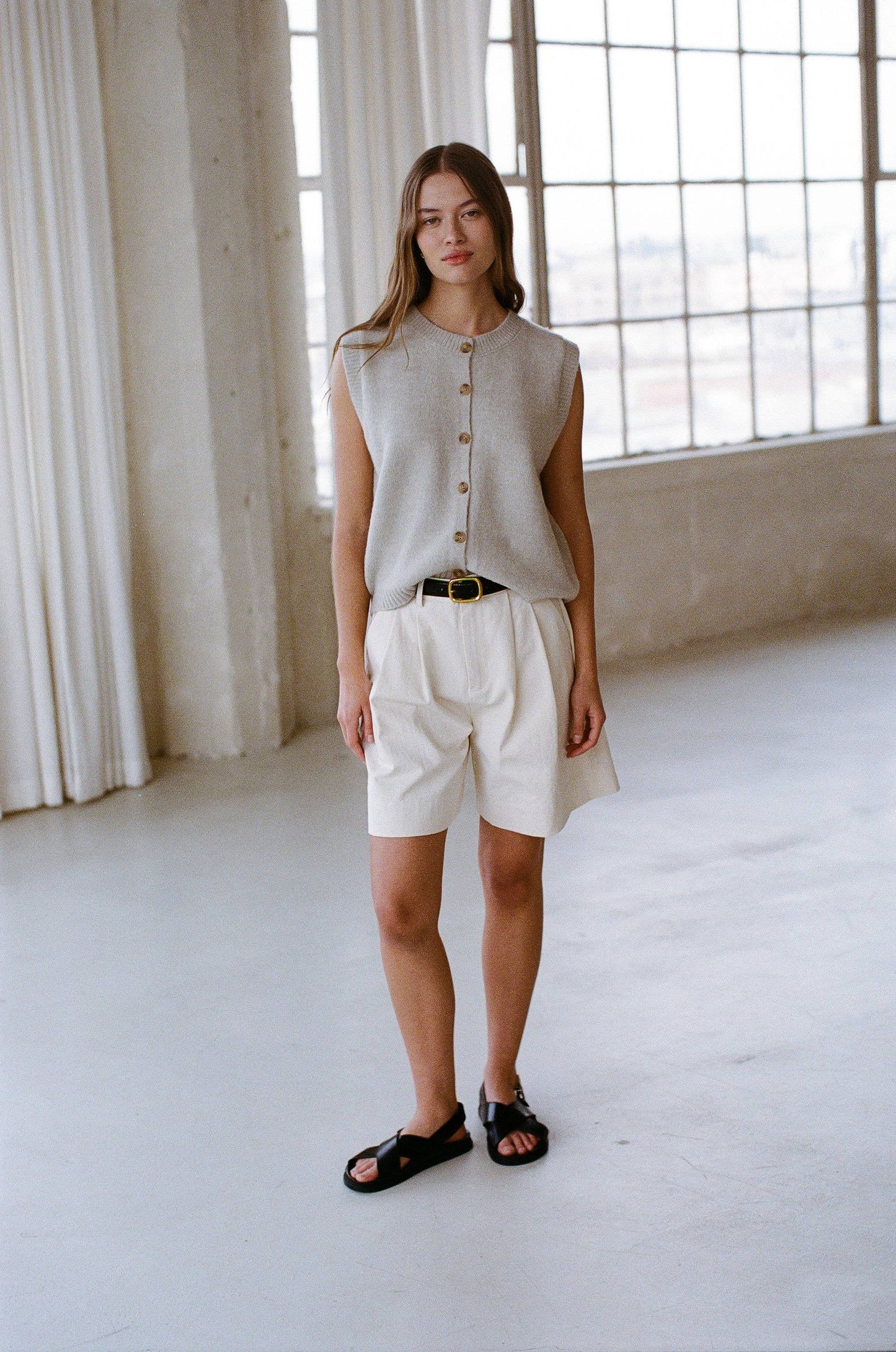 Straight Off White Boat Shorts