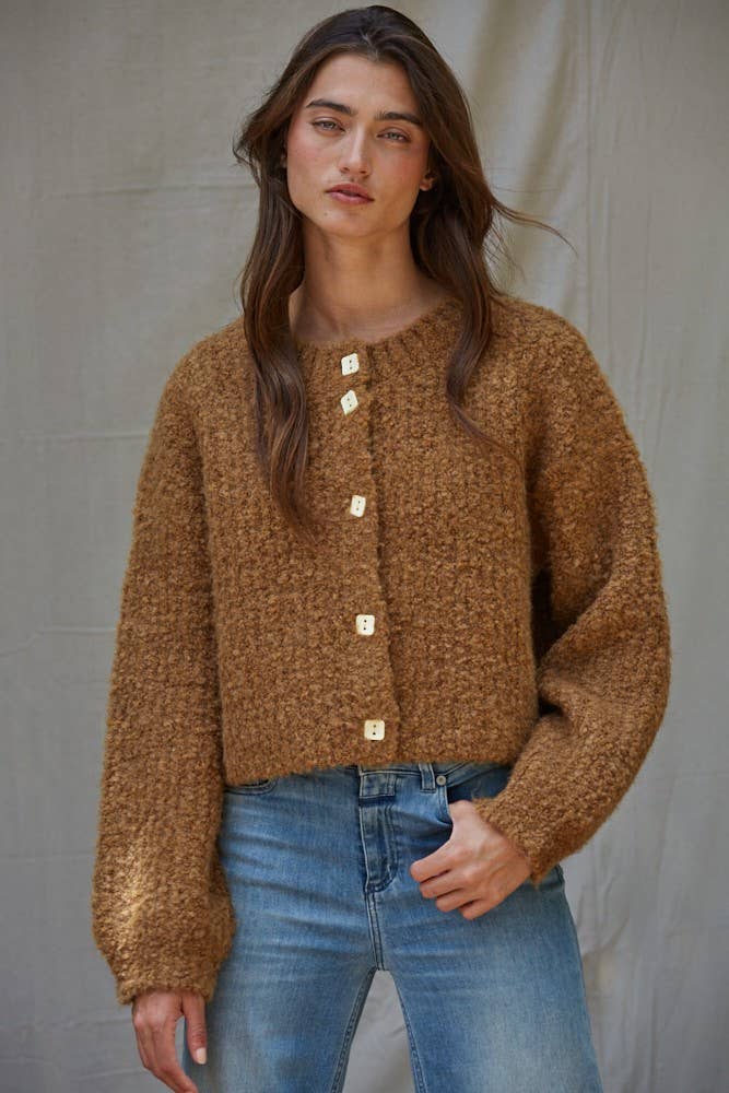 Dark Mustard Knit Cardigan