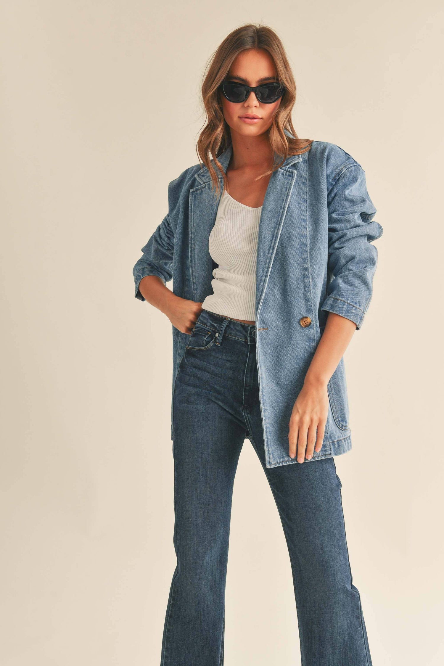 Denim Oversized Blazer