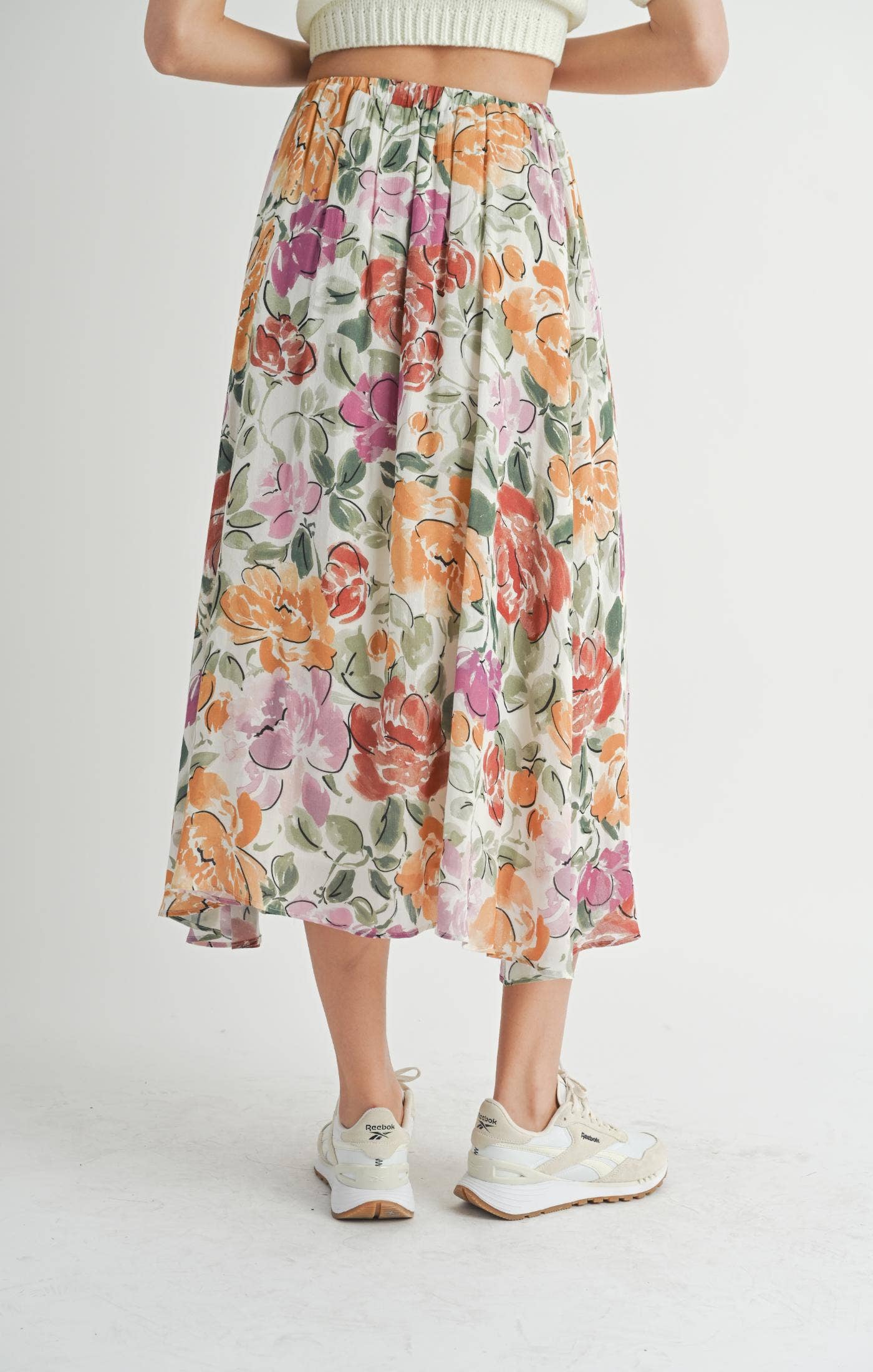 Treasures Gathered Midi Skirt: MULTI