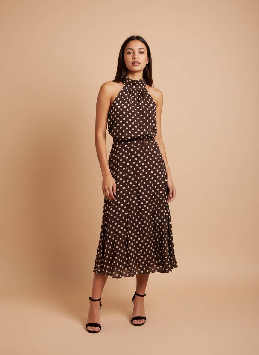 Brown Polka Dot Skirt