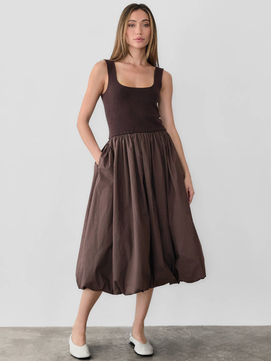 Bella Brown Bubble Dress