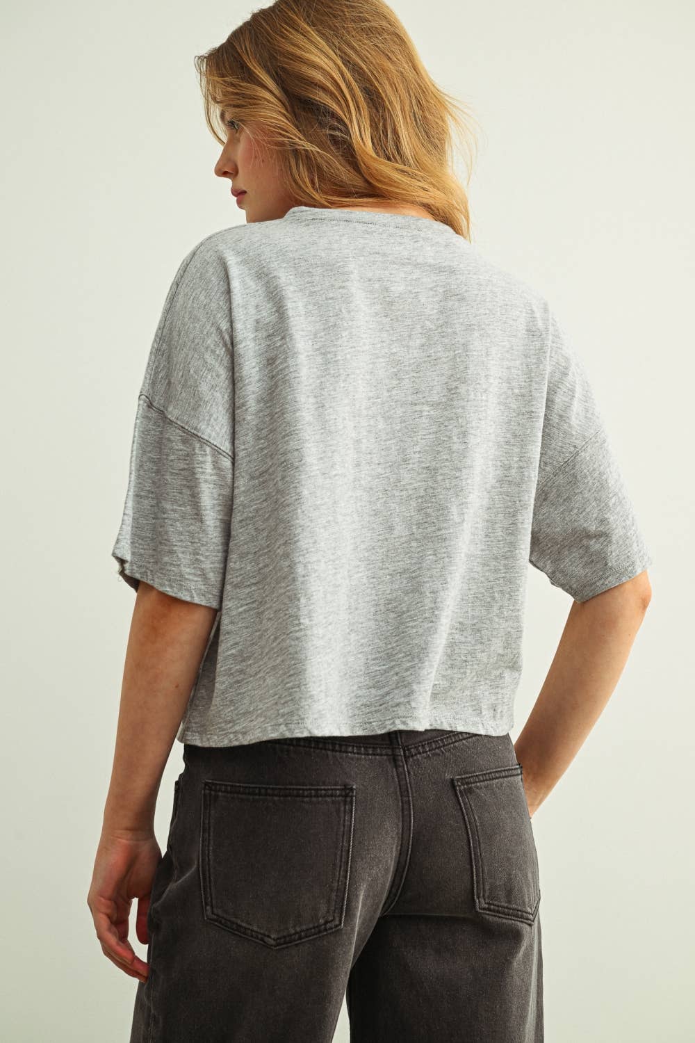 Button Down Half Sleeve Top