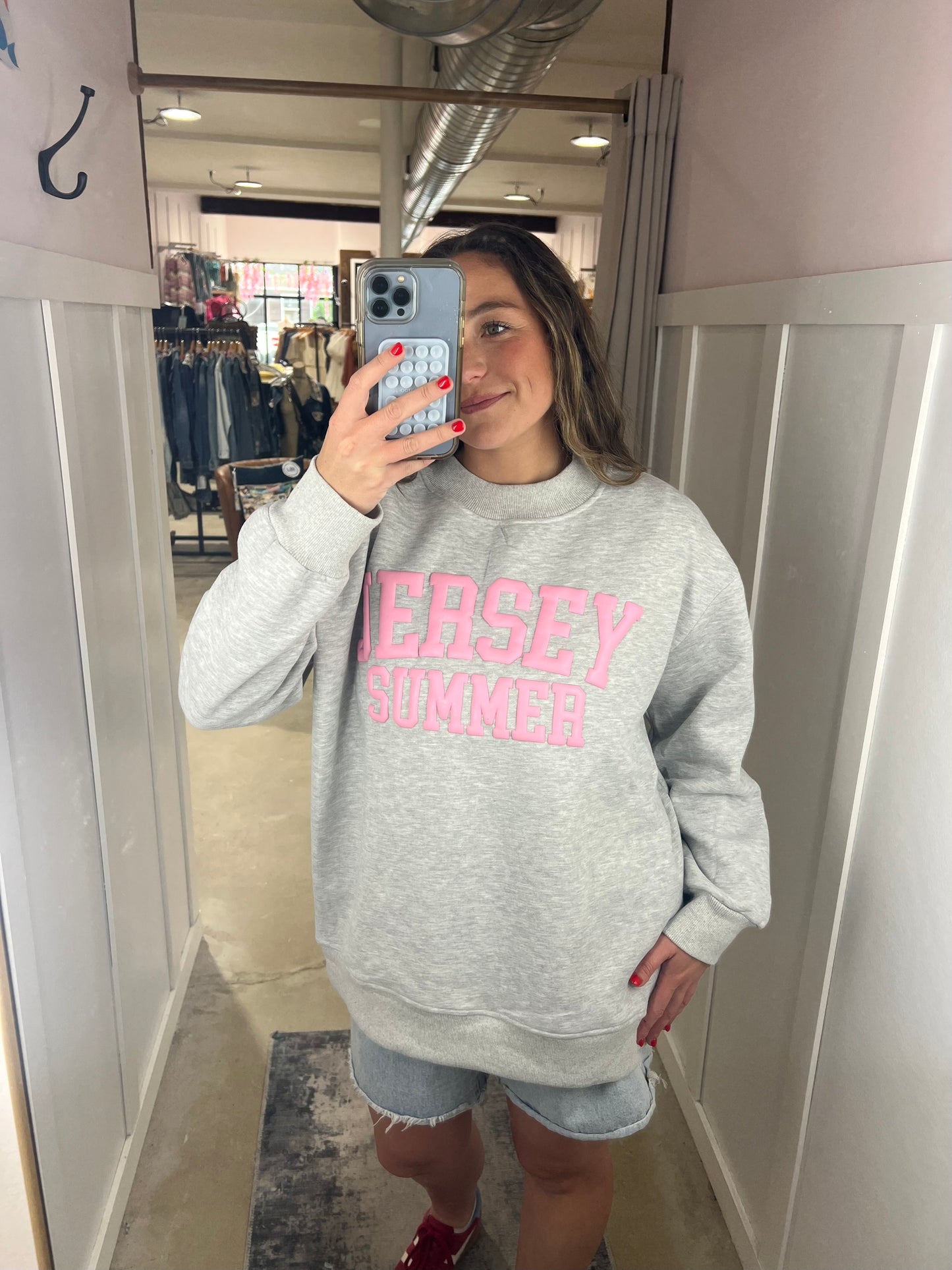 Jersey Summer Mockneck Grey