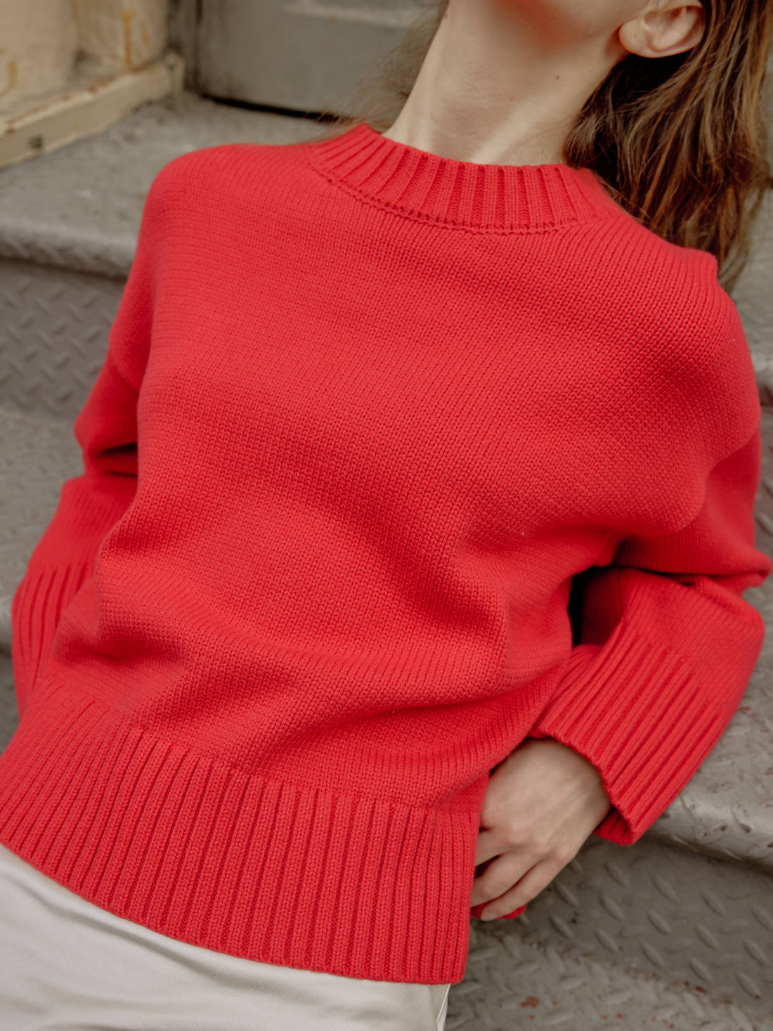 Cherry Red Asher Sweater