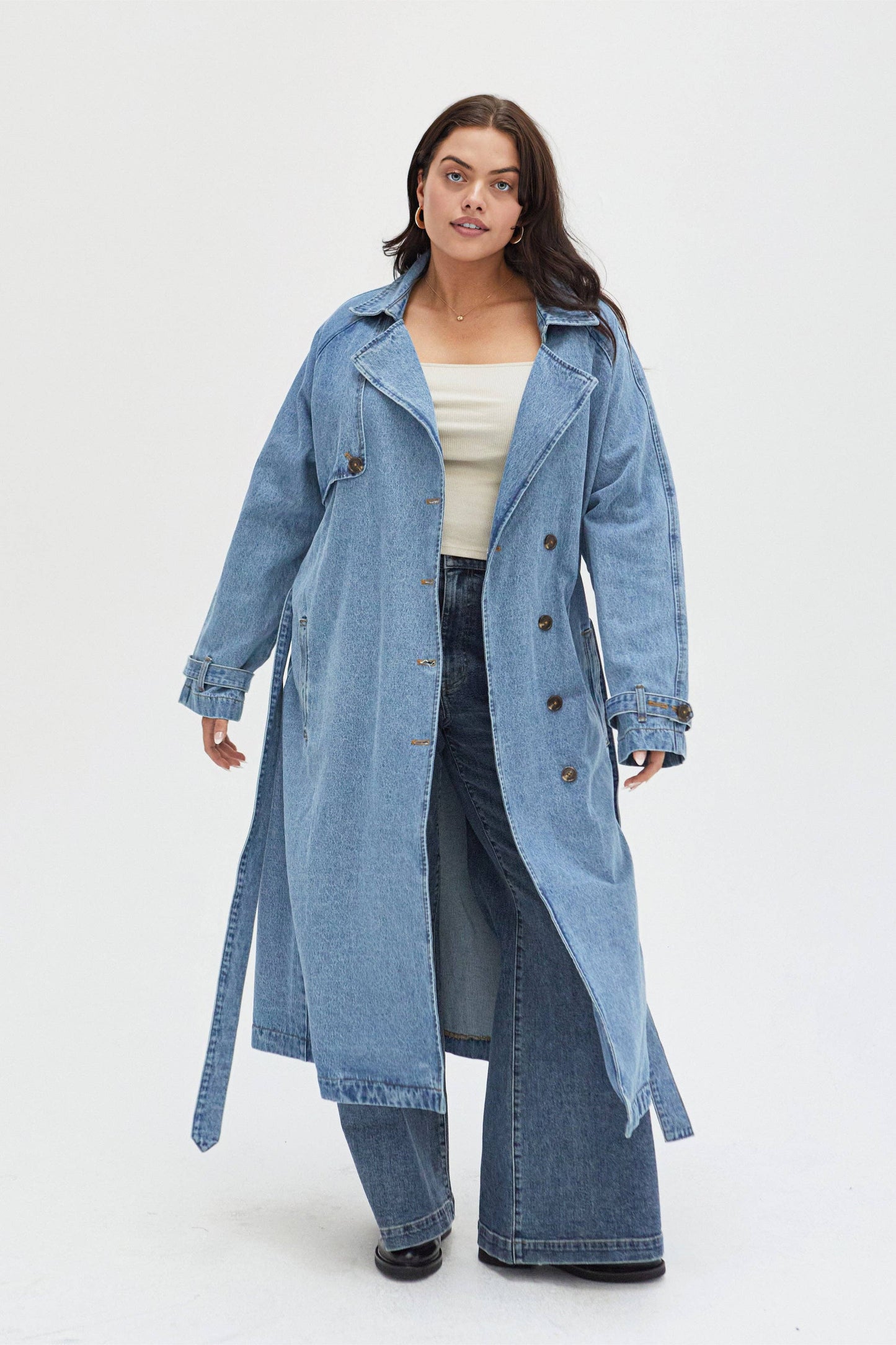 Ryland Denim Trench Coat