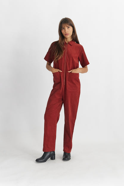 Colby Jumpsuit - Brick