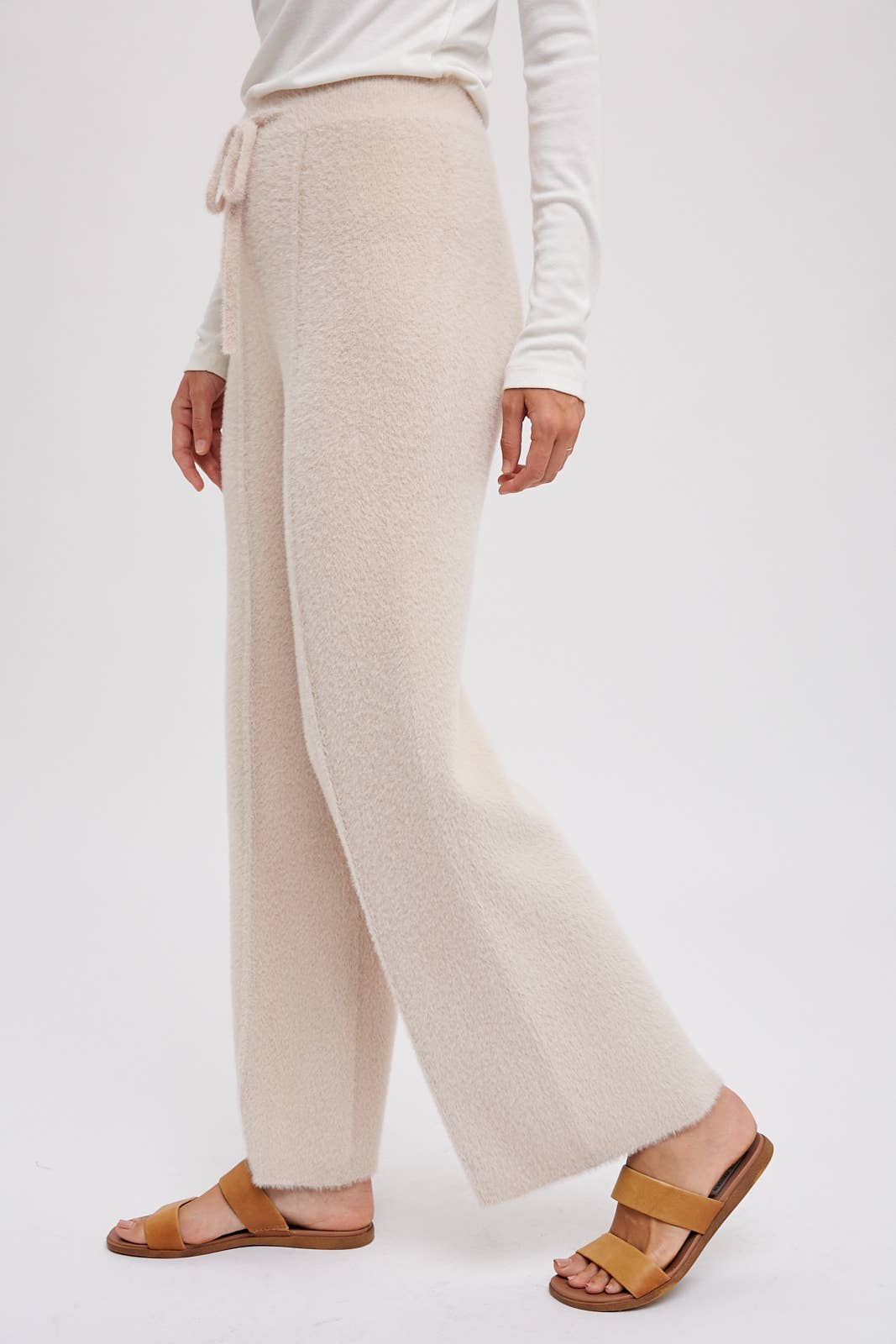 Fuzzy Knit Lounge Pants - Oatmeal