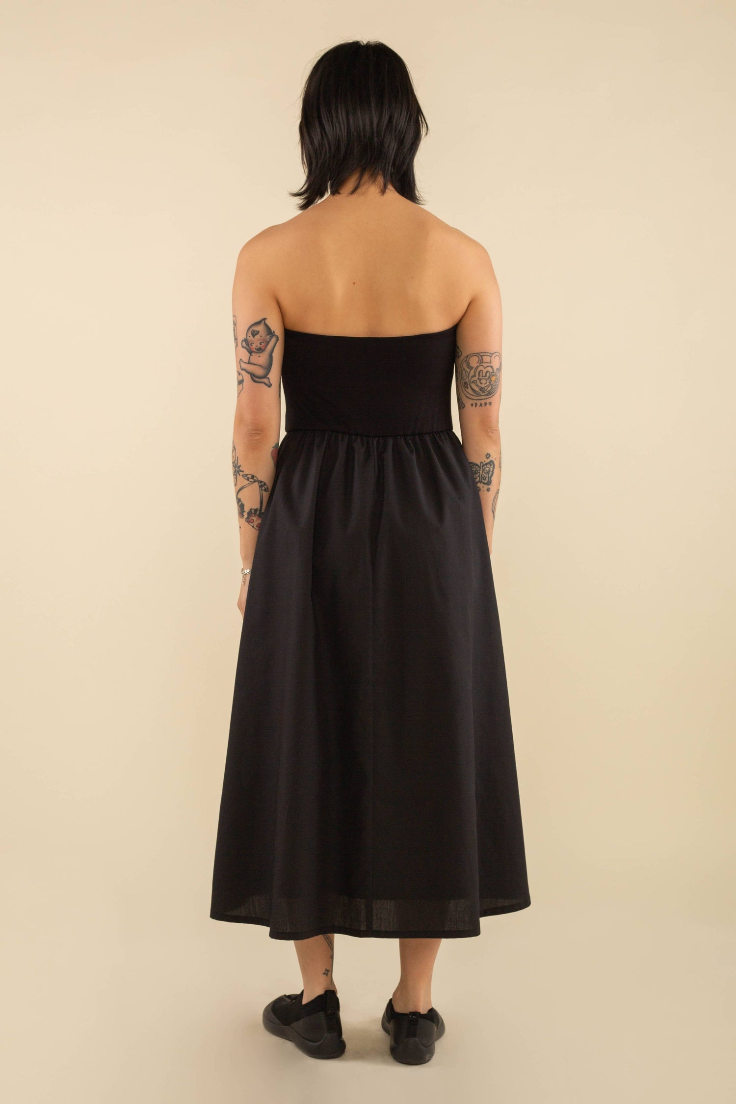 Johnny Tube Top Midi Dress - Black