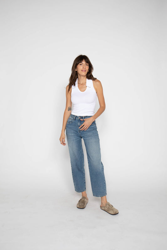 Harlow High Rise Barrel Jean