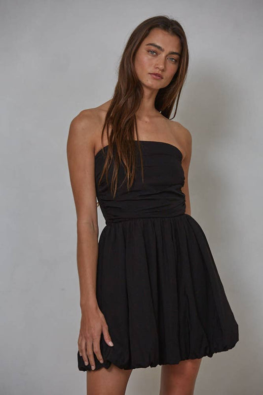 Black Bubble Mini Dress