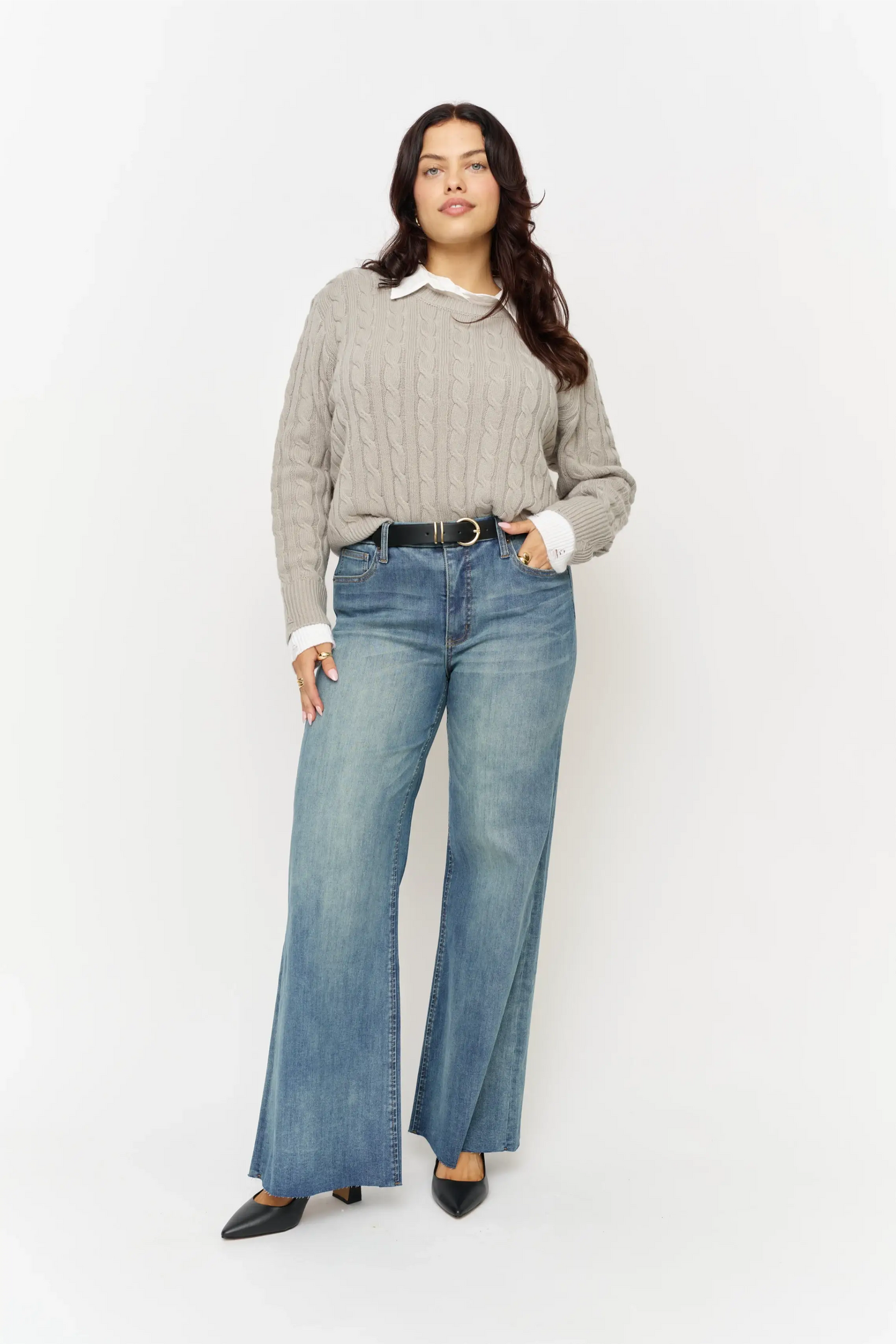 Crawford Mid Rise Wide Jean