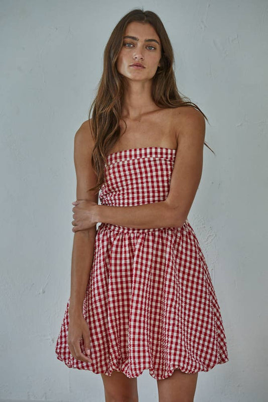 Picnic Strapless Mini Dress