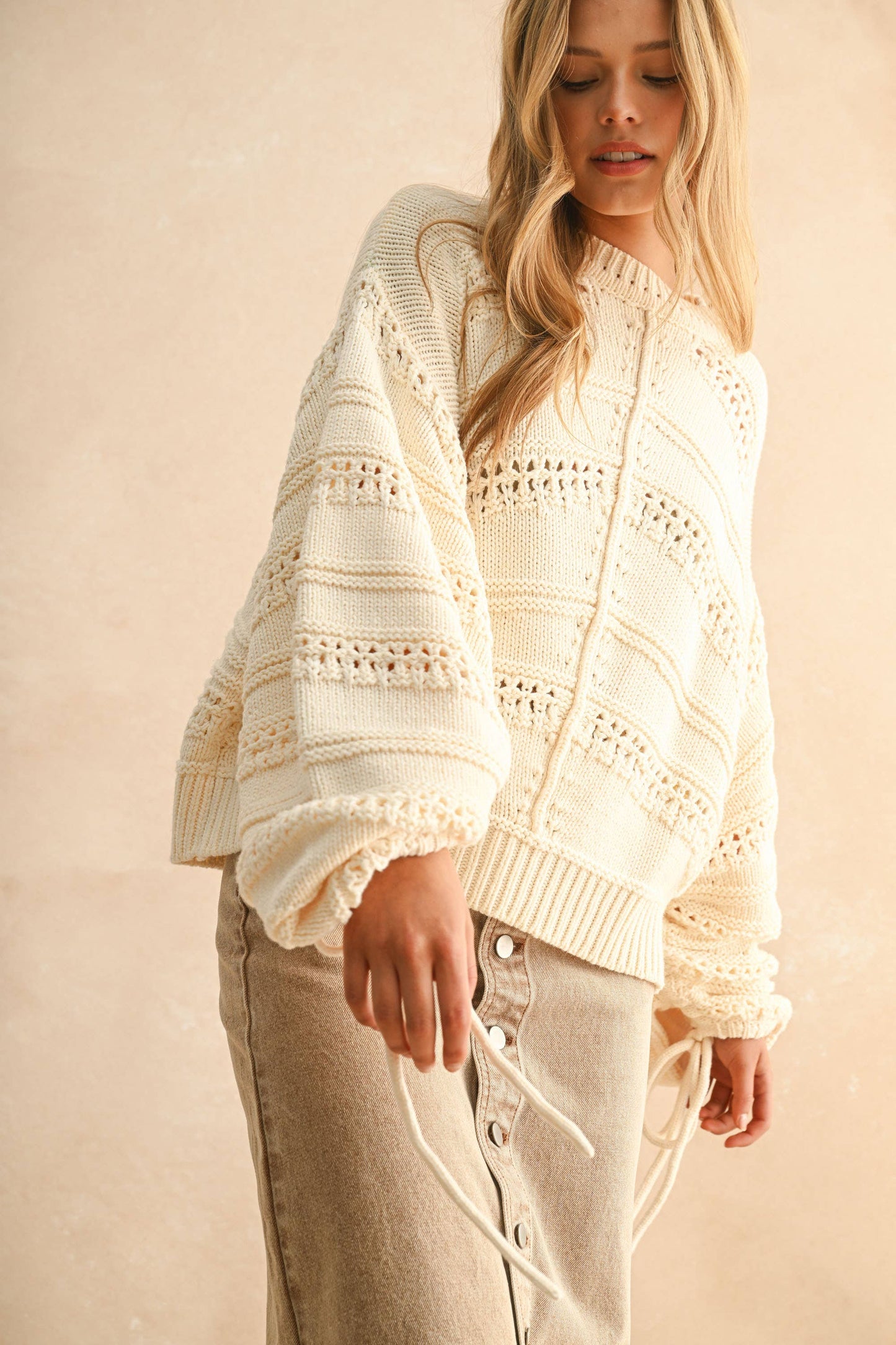 Long Sleeve Ruched Sweater