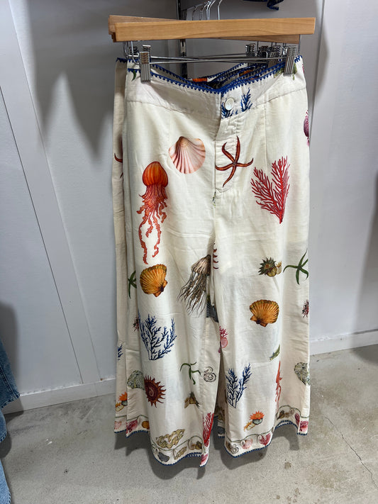 Coral Cotton Pants