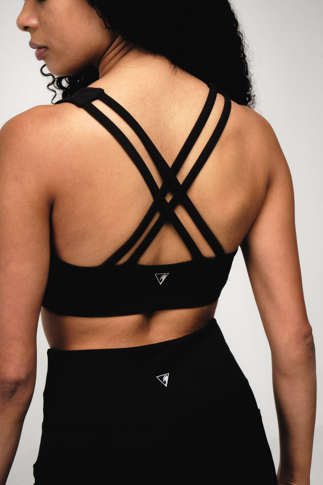 Contrast Sports Bra - Black