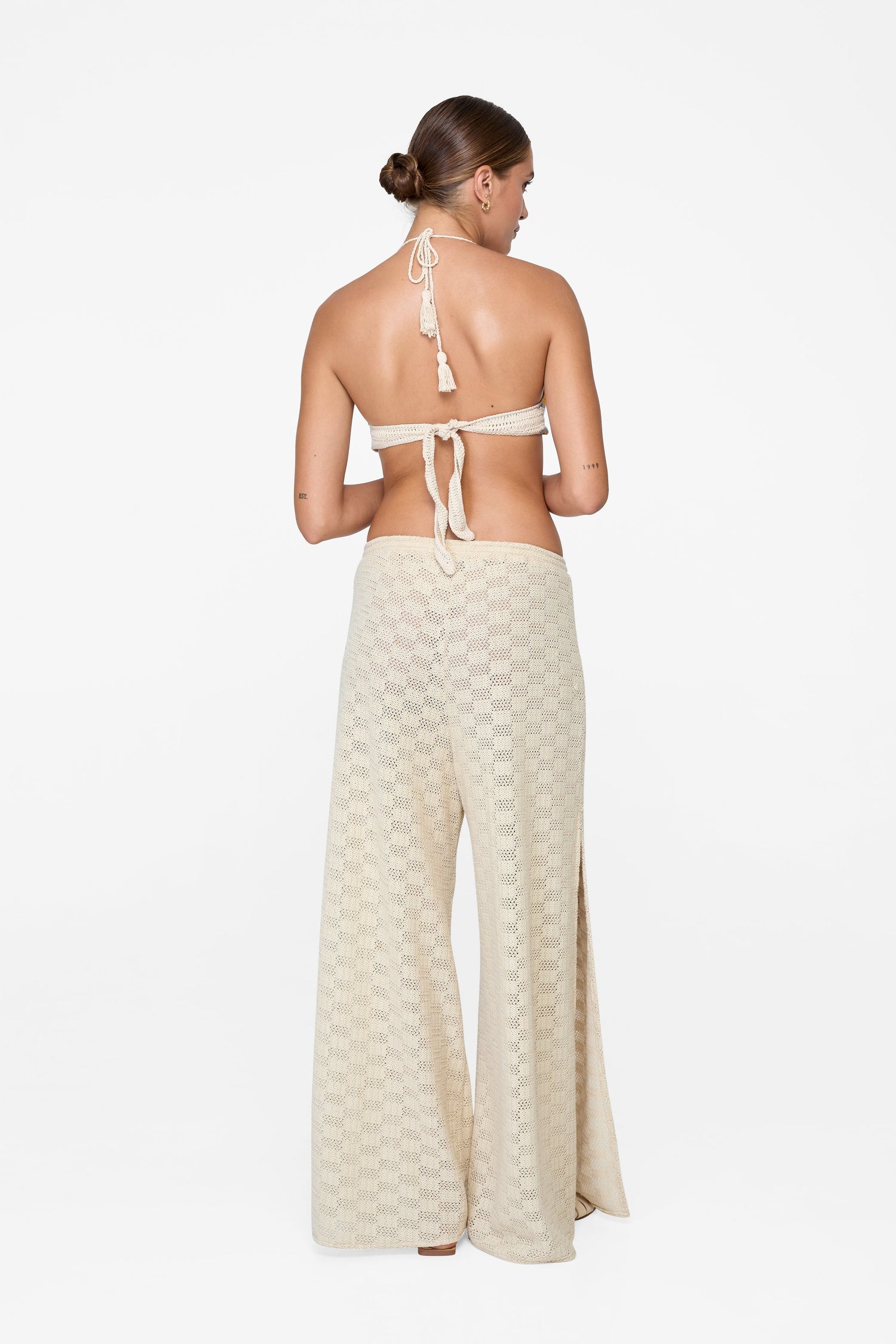 Naomi Pant - Cream Crochet